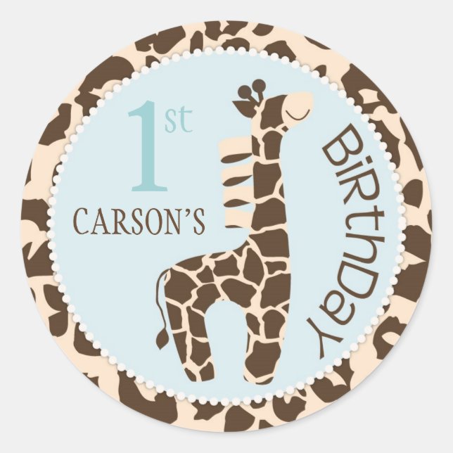 Safari Boy BLUE Sticker CHE 1 (Front)