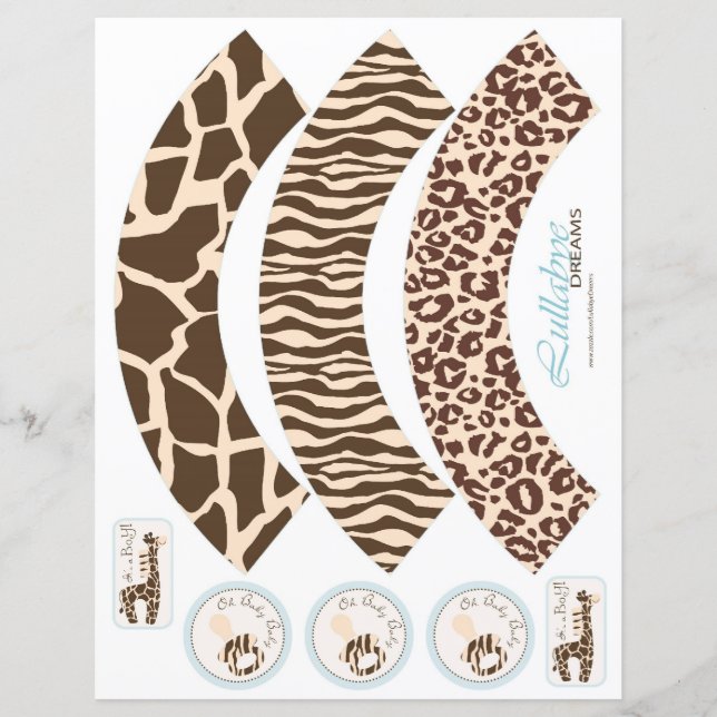 Safari Boy Cupcake Wrappers (Front)