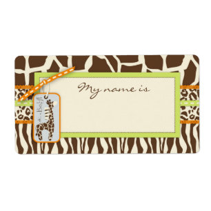 Safari Boy Green Name Tag