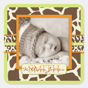 Safari Boy Green Photo Sticker