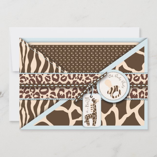 Safari Boy Invitation Card 2 (Front)
