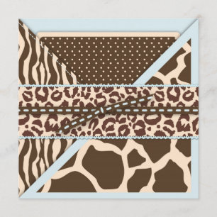 Safari Boy Invitation Square B