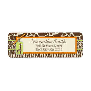 Safari Boy OR Return Label Return Address Label