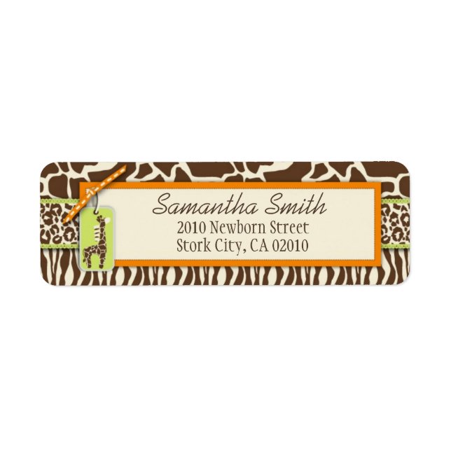Safari Boy OR Return Label Return Address Label (Front)