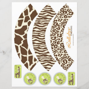 Safari Boy Orange Cupcake Wrappers