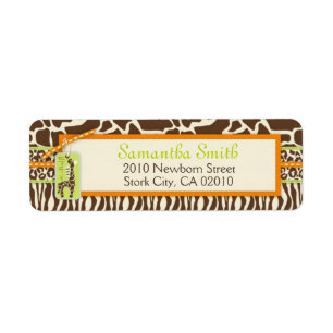 Safari Boy Otange Return Label Return Address Label
