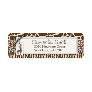 Safari Boy Return Label Return Address Label