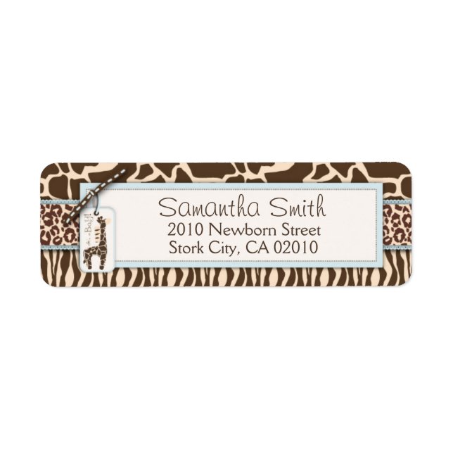 Safari Boy Return Label Return Address Label (Front)