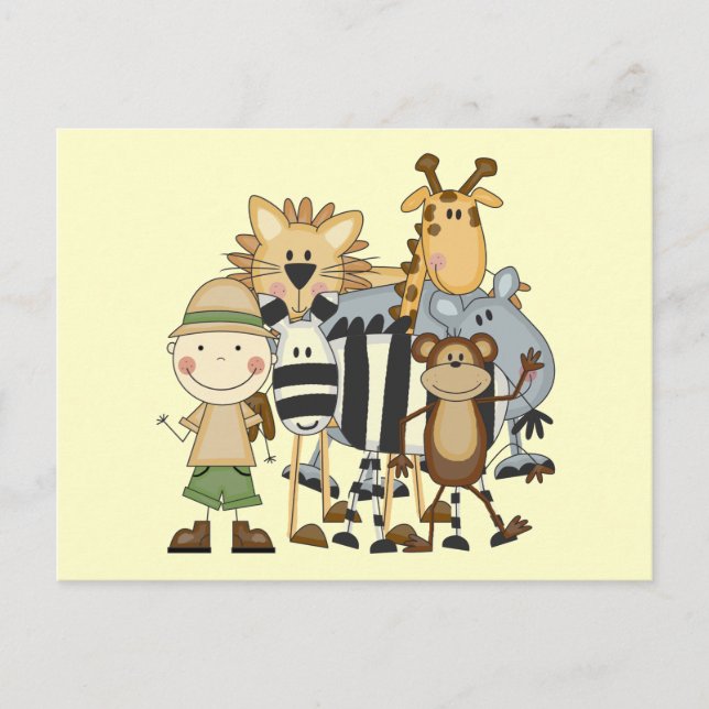 Safari Boy Tshirts and Gifts Postcard (Front)