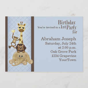 Safari Boy's Birthday Party Invitation