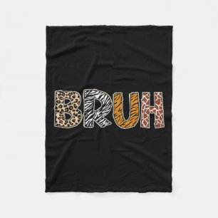 Safari Bruh Zookeeper Funny Animals Wildlife Boys  Fleece Blanket