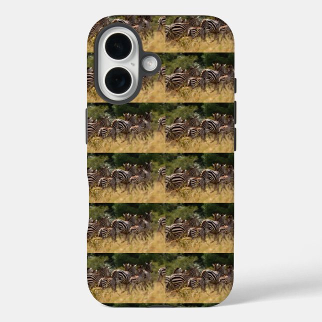Safari Chic: African Zebra Stripes Print Patterned Case-Mate iPhone Case (Back)