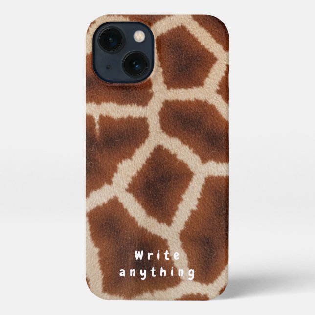 Safari Chic Giraffe Print Aesthetic Case (Back)
