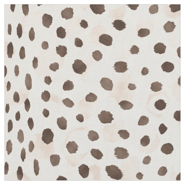 Safari chic neutral brown beige cheetah print fabric (Close Up)