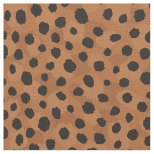 Safari chic neutral brown black cheetah print fabric