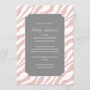 SAFARI CHIC SHOWER   BABY SHOWER INVITATIONS