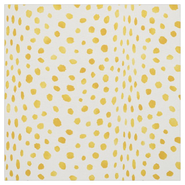 Safari chic watercolor gold cheetah print pattern fabric (Swatch)
