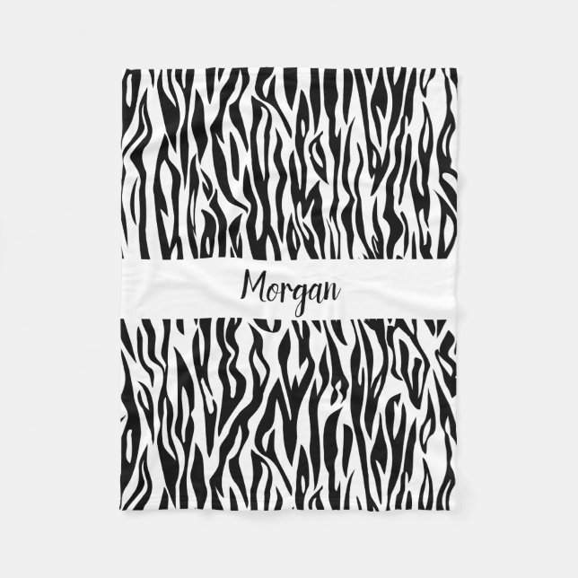 Safari Chic Zebra Blanket For Adventurous Spirits (Front)