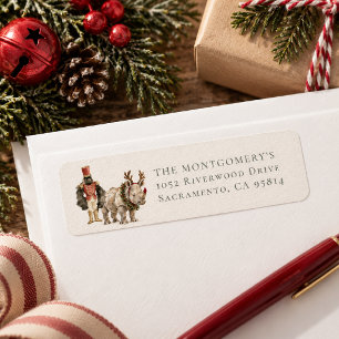 Safari Christmas Rhino & Gorilla Address Label Return Address Label
