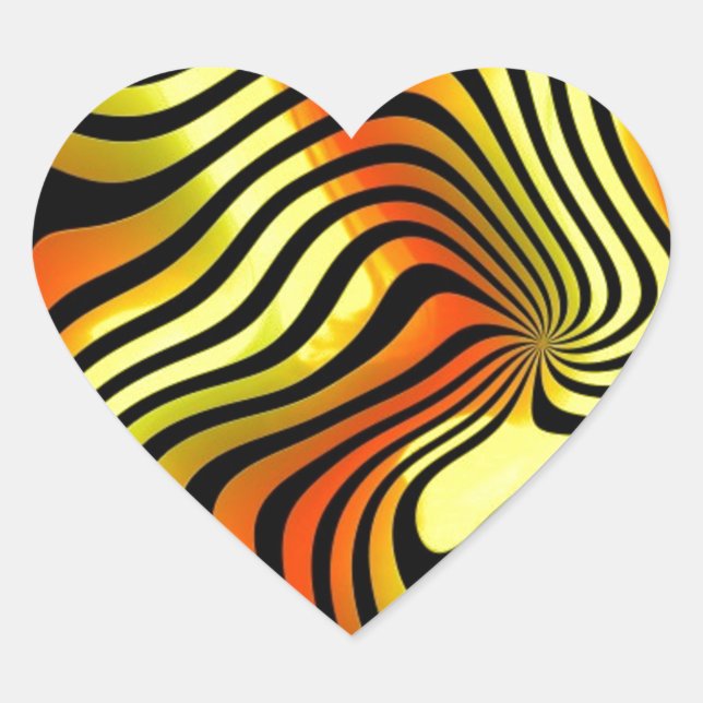 Safari Colour Heart Sticker (Front)