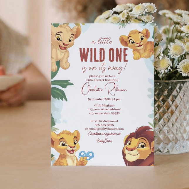 Safari Cute Lions Baby shower  Invitation (Creator Uploaded)