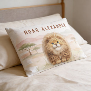 Safari Cute Zuberi The Fluffy Leopard Name Kids Pillowcase