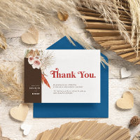 Safari Desert Boho Flowers Thank You Card