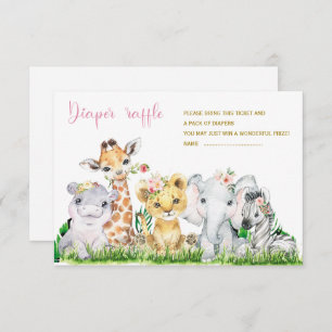 Safari Diaper raffle cards