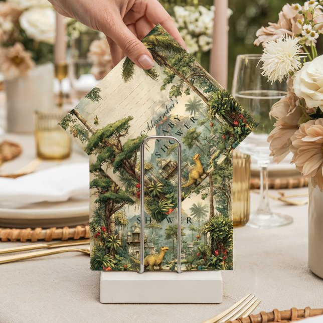 Safari Dino Baby Shower Napkin (Creator Uploaded)