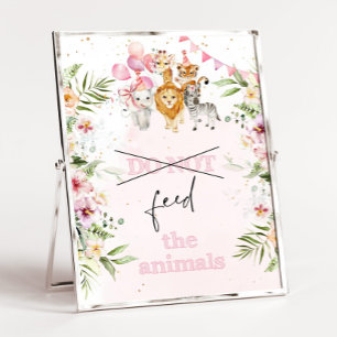 Safari do not feed the animals birthday poster