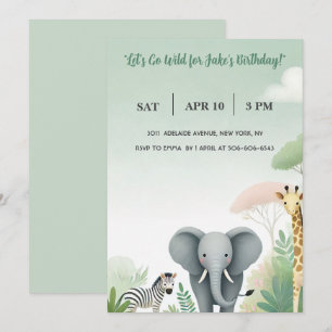 Safari Dreams: A Birthday in the Wild! Invitation
