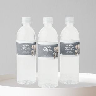Safari Elephant Baby Shower Water Bottle Labels