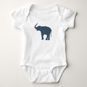 Safari Elephant Body Suit for Baby by Deb Jeffrey Baby Bodysuit