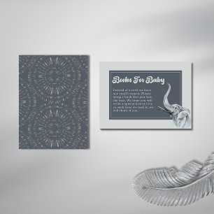Safari Elephant Books for Baby Request Card