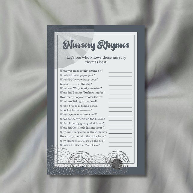 Safari Elephant Nursery Rhymes Baby Shower Game (Creator Uploaded)