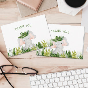 Safari Elephant Thank You Card