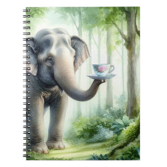 Safari elephant waiter notebook (Front)