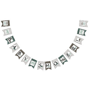 Safari Elephant Zebra Boy Baby Shower Party Decor Bunting