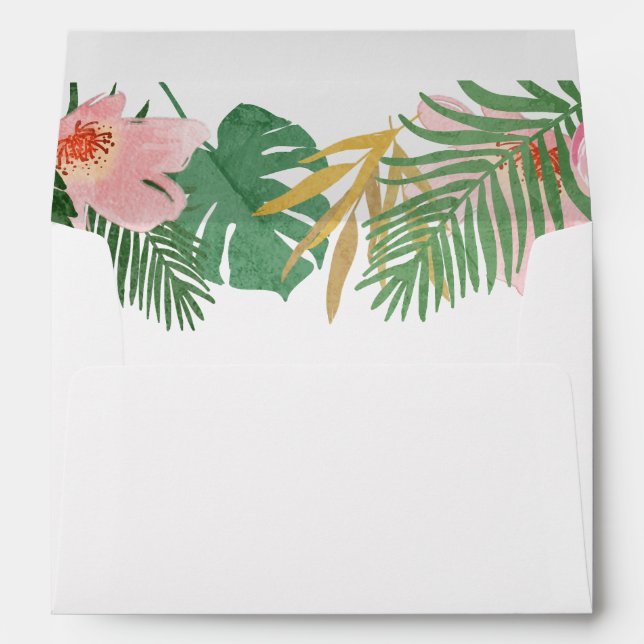 Safari Envelope Elegant Tropical Zoo Jungle Wild (Back (Bottom))