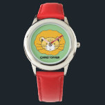 "Safari Explorer" - Personalised Lion Safari Watch<br><div class="desc">Introducing the "Safari Explorer" watch, a delightful timepiece featuring a unique lion safari illustration, lovingly created by an artist for her son. This watch is more than just an accessory; it's a fun and engaging tool to help your child learn to tell time, adorned with a touch of wild adventure....</div>