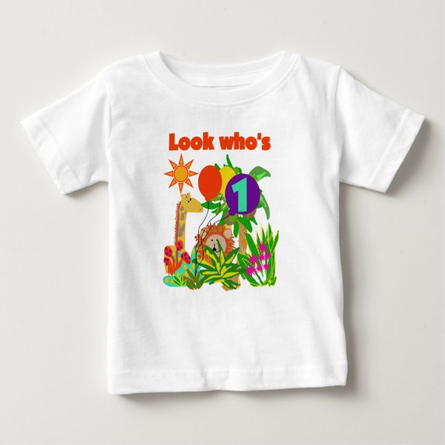 Safari First Birthday Baby T-Shirt (Front)