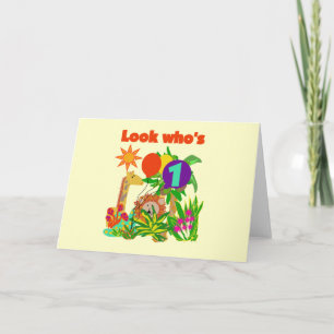 Safari First Birthday Tshirts and Gifts Card