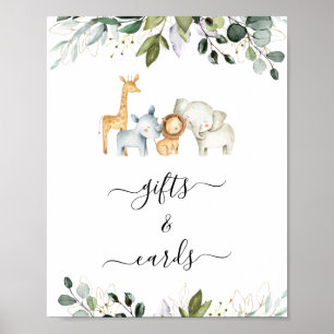 Safari Foliage Gender Neutral Baby Shower Sign