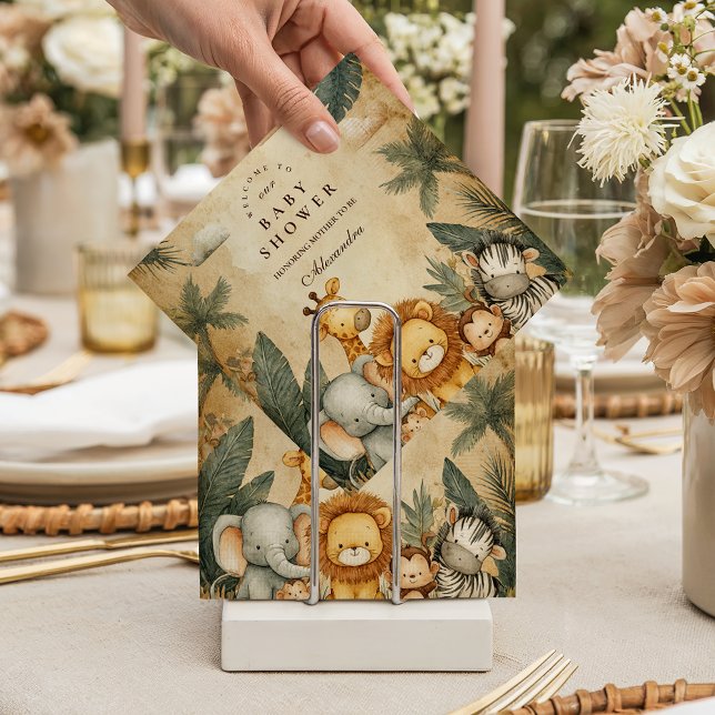 Safari Forest Creatures Baby Shower Napkin (Creator Uploaded)