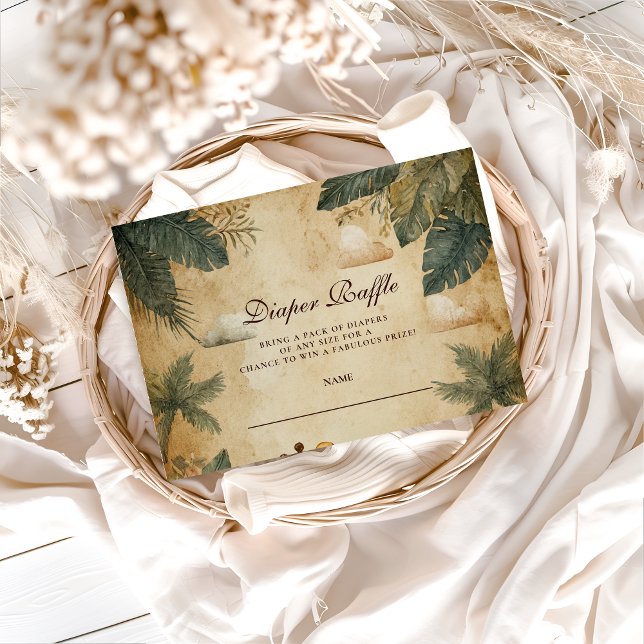 Safari Forest Creatures Diapper Raffle Enclosure Card (Creator Uploaded)