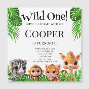 Safari friends tiger giraffe zebra monkey birthday