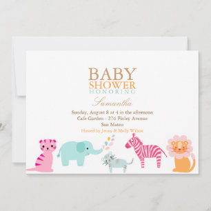 Safari Gender Neutral Baby Shower Invite