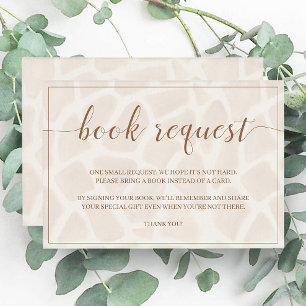 Safari Giraffe Baby Shower Book Request Card