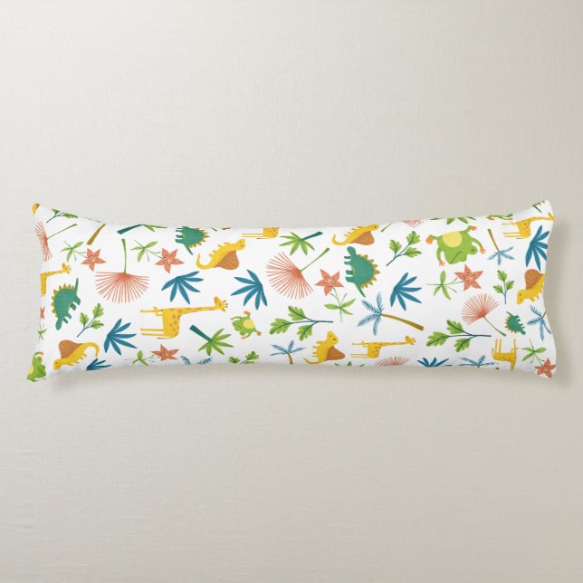 Safari giraffe cute colourful pattern nursery boy  body cushion (Front)