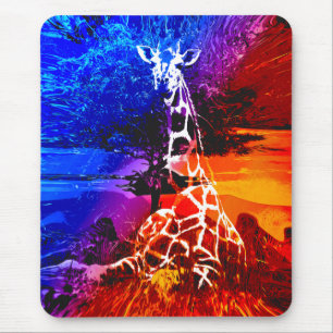 Safari Giraffe Dream Mouse Pad